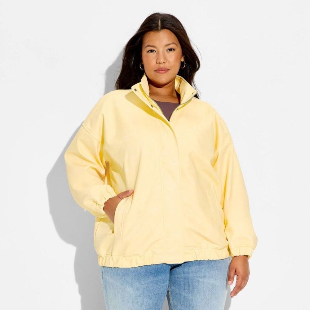 Wild Fable - Women's Bomber Jacket - Wild Fable Light Yellow XX Yellow - Picture 2 of 3